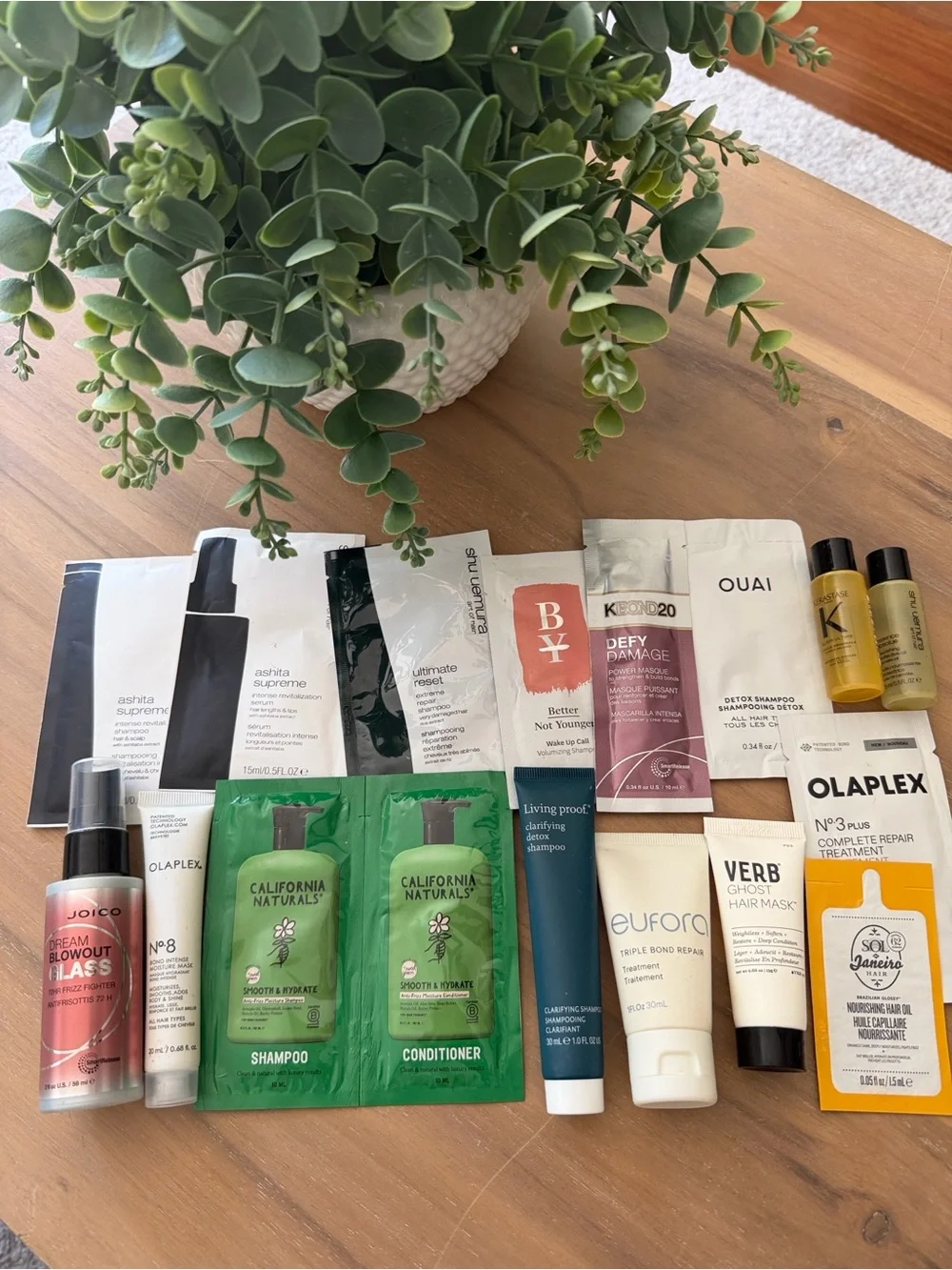 Hair care mixed samples